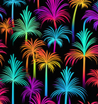 Tropical Neon pattern artwork for Iron Sight Golf premium golf polo