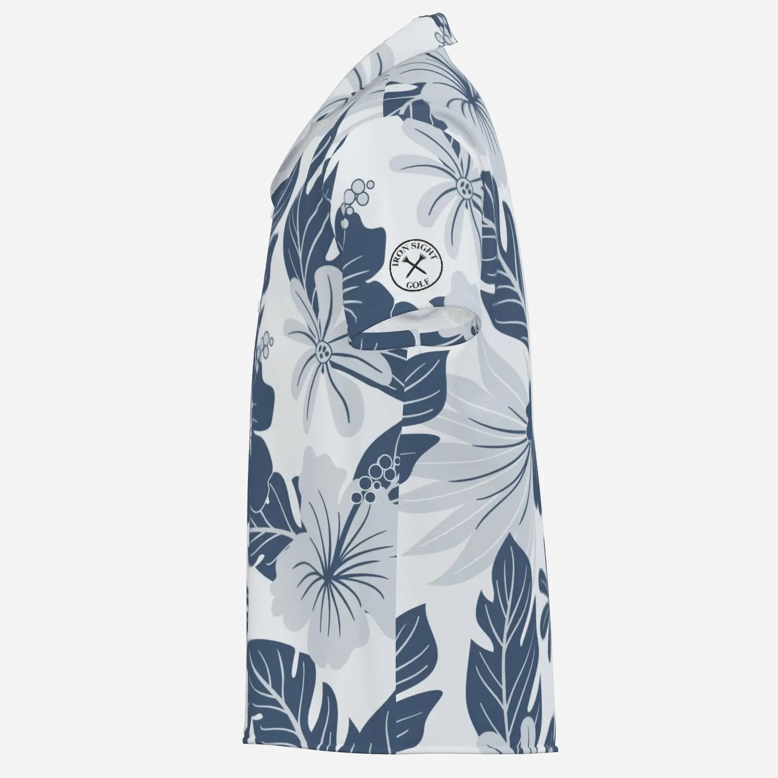 Iron Sight Hawaiian Tropical Button Up Golf Shirt - image 4