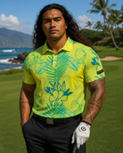 Mens Tropical Sunshine Performance Golf Polo - image 1