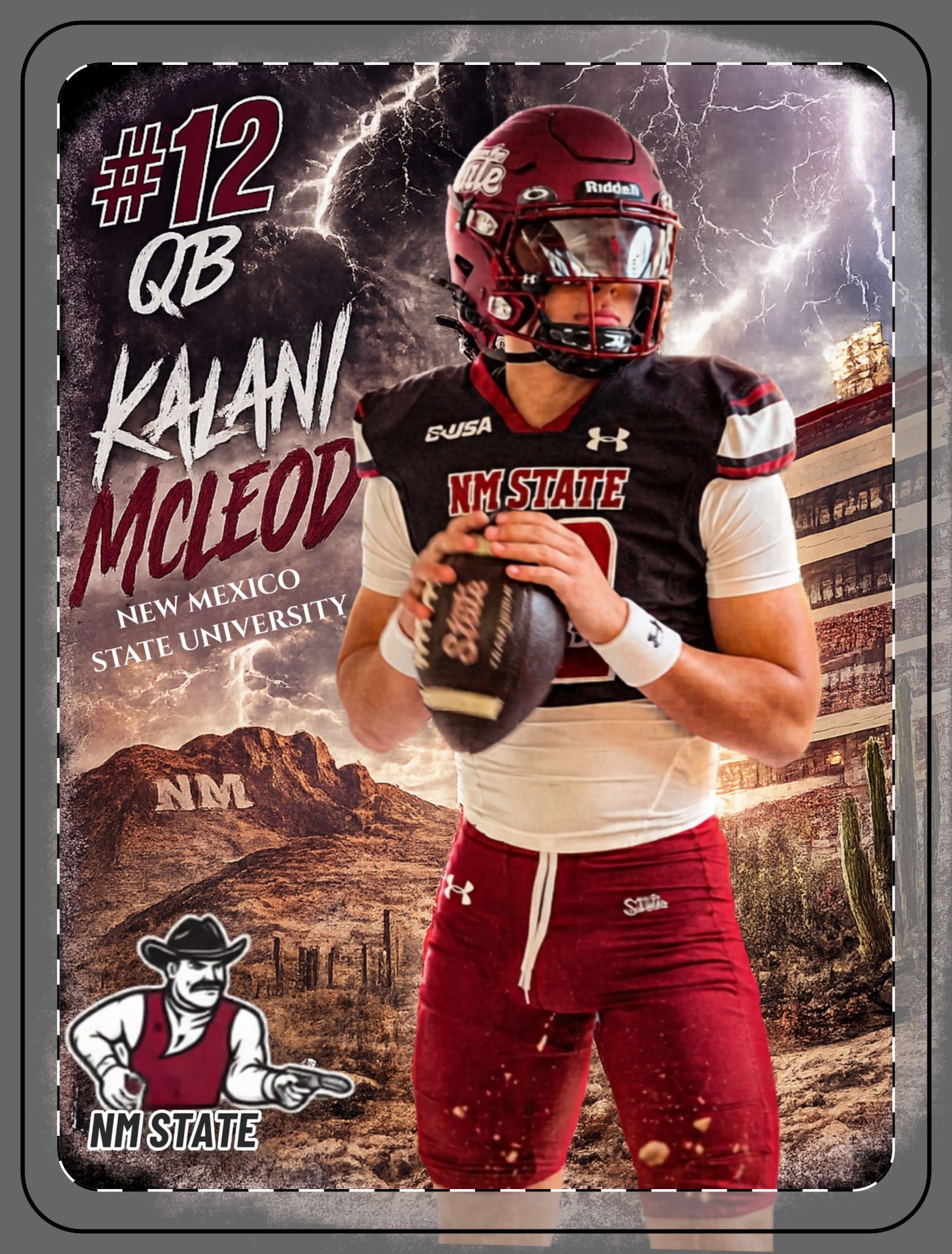 New Mexico State University Kalani McLeod Pixel Fleece Blanket - image 2