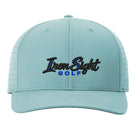 ISG Script Richardson 632 snapback golf hat in Smoke Blue – front view