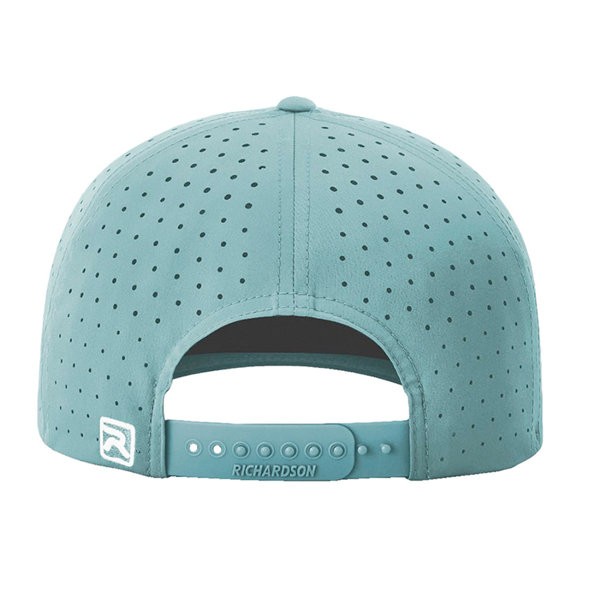 ISG Script Richardson 632 snapback golf hat in Smoke Blue – back view