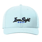 ISG Script Richardson 632 snapback golf hat in Soft Blue – front view