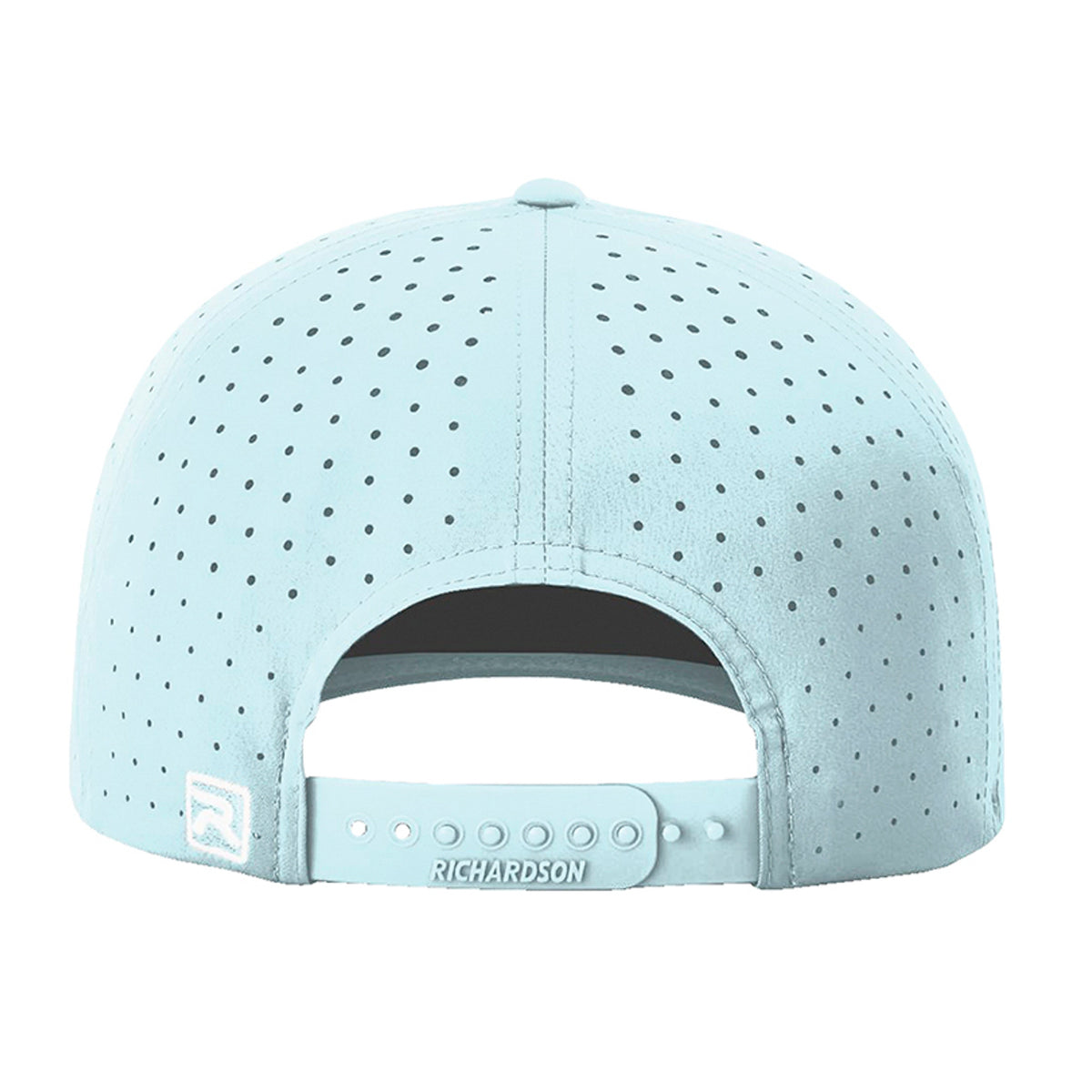 ISG Script Richardson 632 snapback golf hat in Soft Blue – back view
