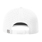 ISG Script Richardson 632 snapback golf hat in White – back view