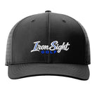 Black ISG Script Richardson 632 snapback golf hat – front view