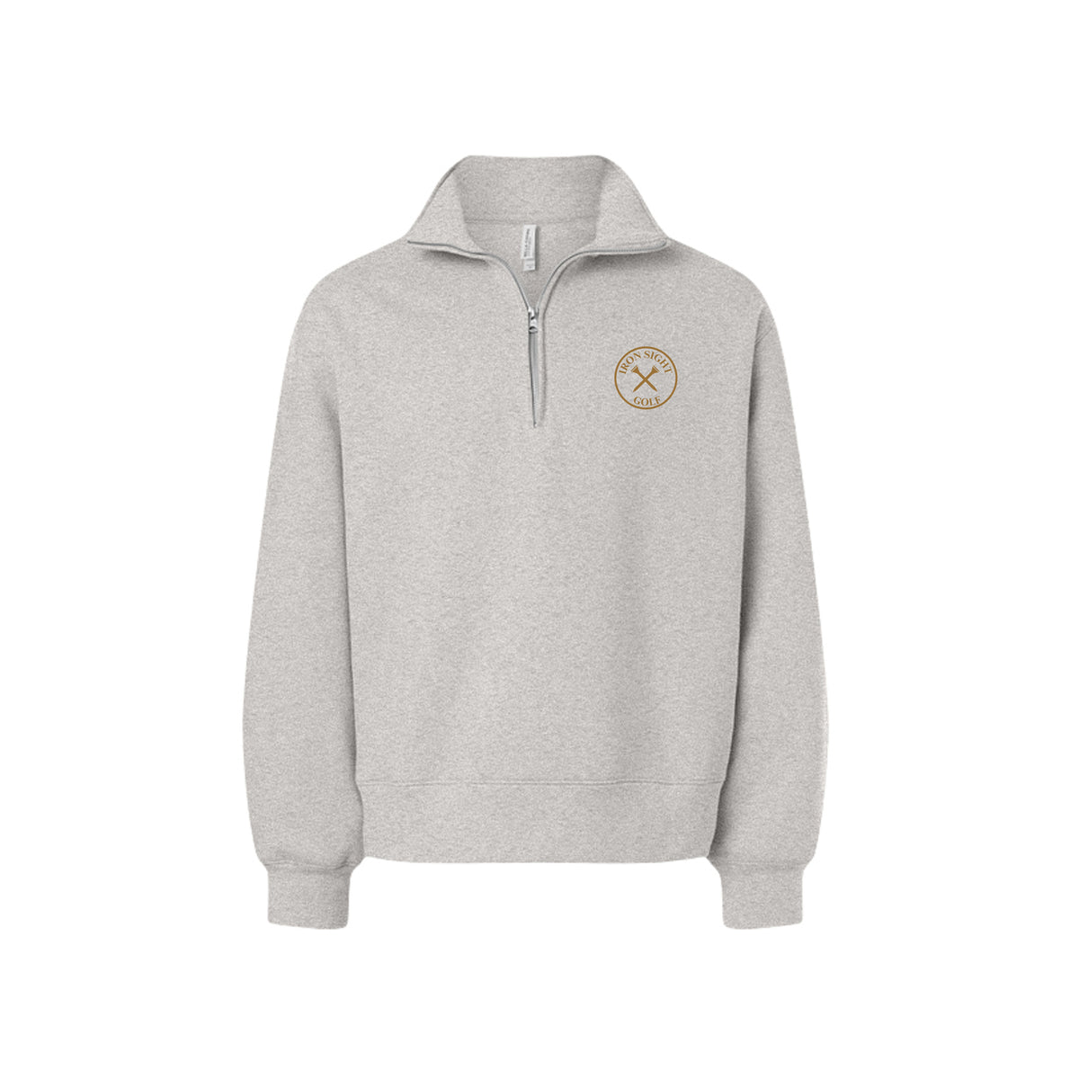 Iron Sight Quarter Zip in Vintage Heather Grey – front view
