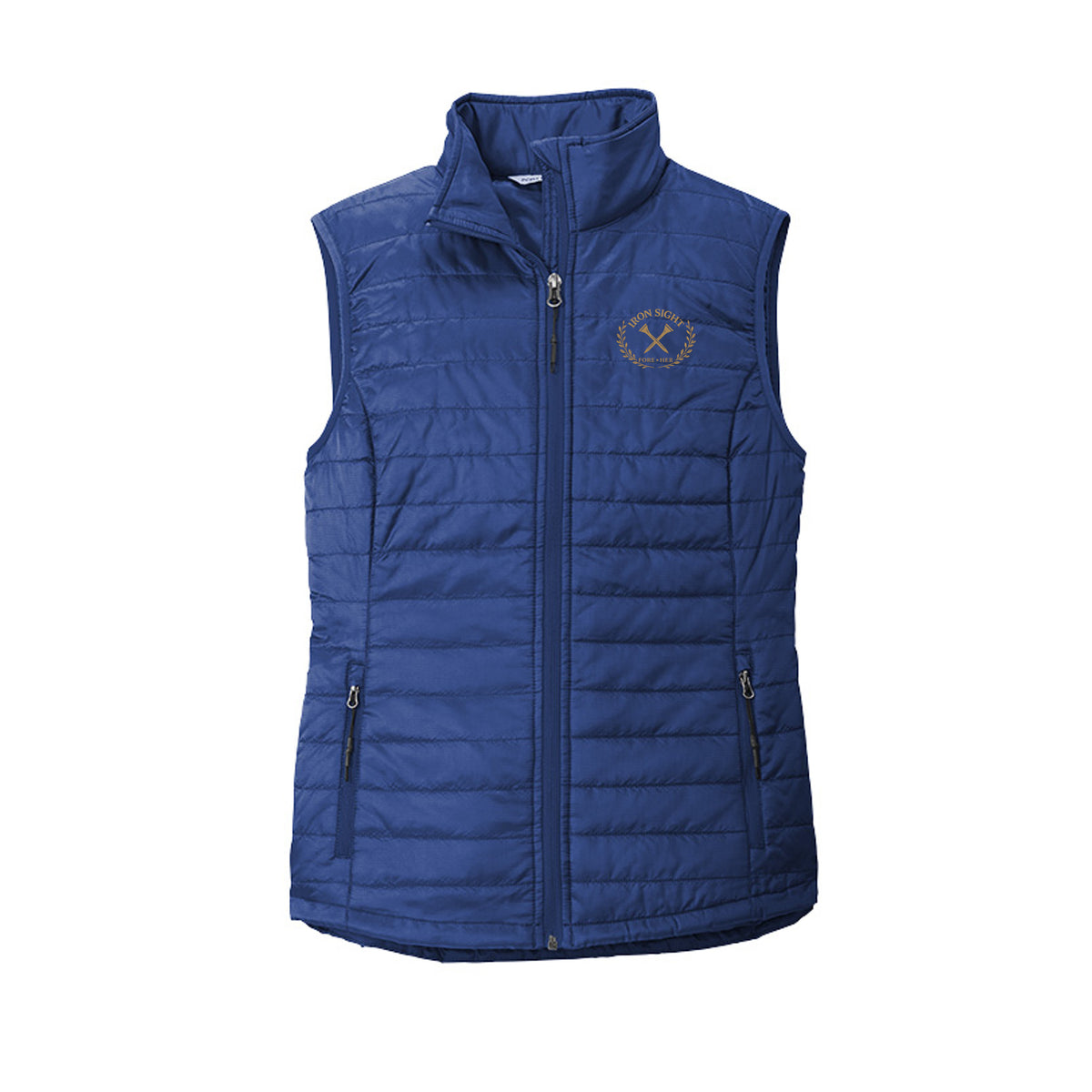 Iron Sight Fore Her packable puffy golf vest front view