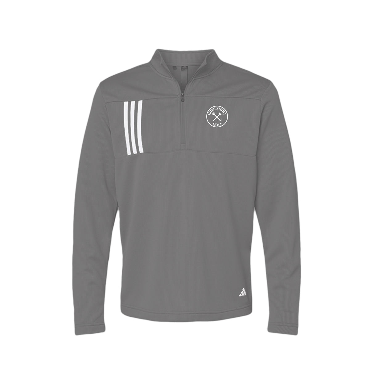 Iron Sight adidas 3-Stripes quarter-zip golf pullover front view