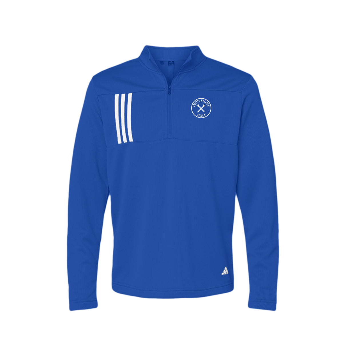 Iron Sight adidas 3-Stripes quarter-zip golf pullover front view