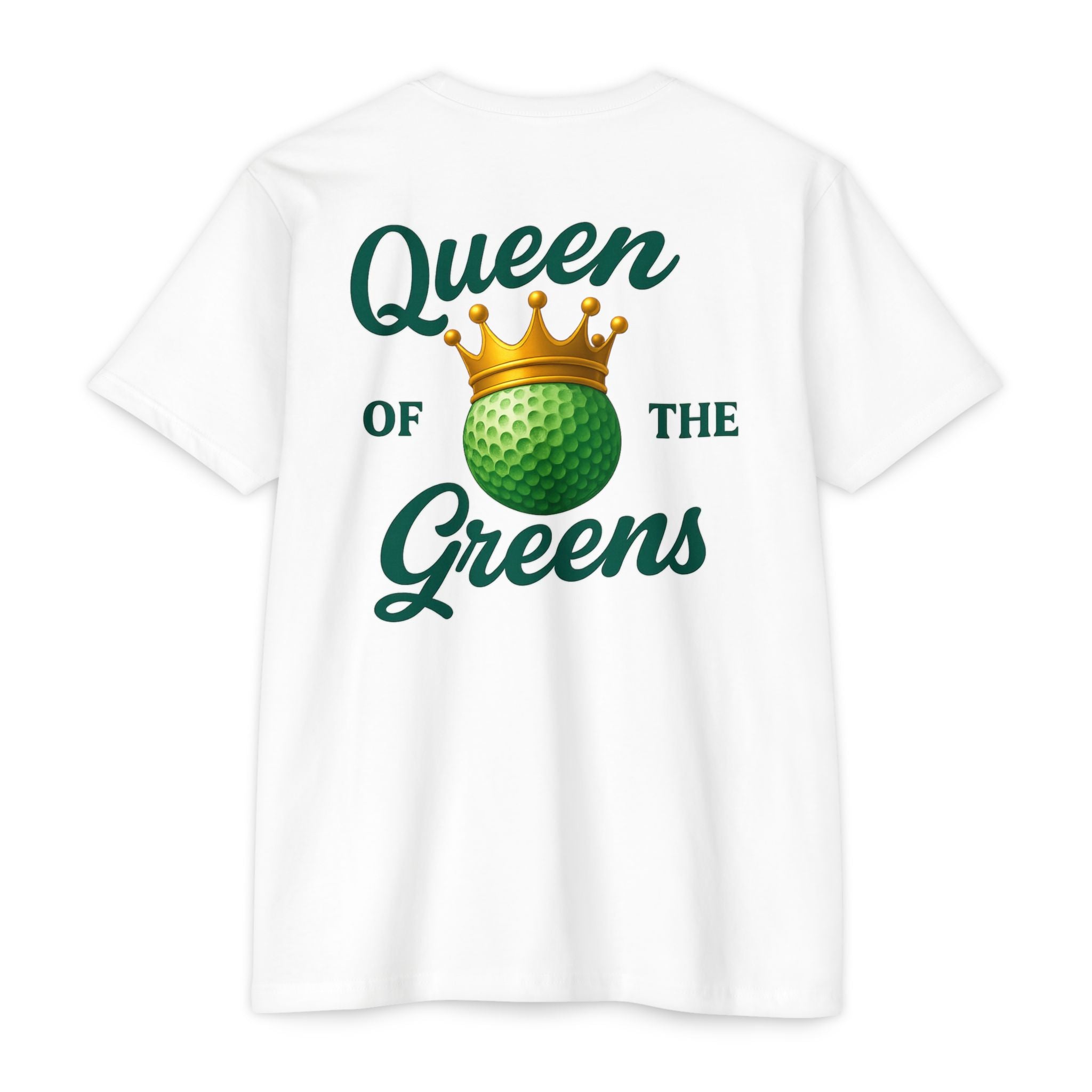 Queen of the Greens Mint Golf Ball with Gold Crown T-Shirt - image 1