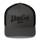 Dirty Cash Golf embroidered snapback hat with black script by Iron Sight Golf