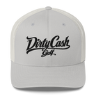 Dirty Cash Golf embroidered snapback hat with black script by Iron Sight Golf