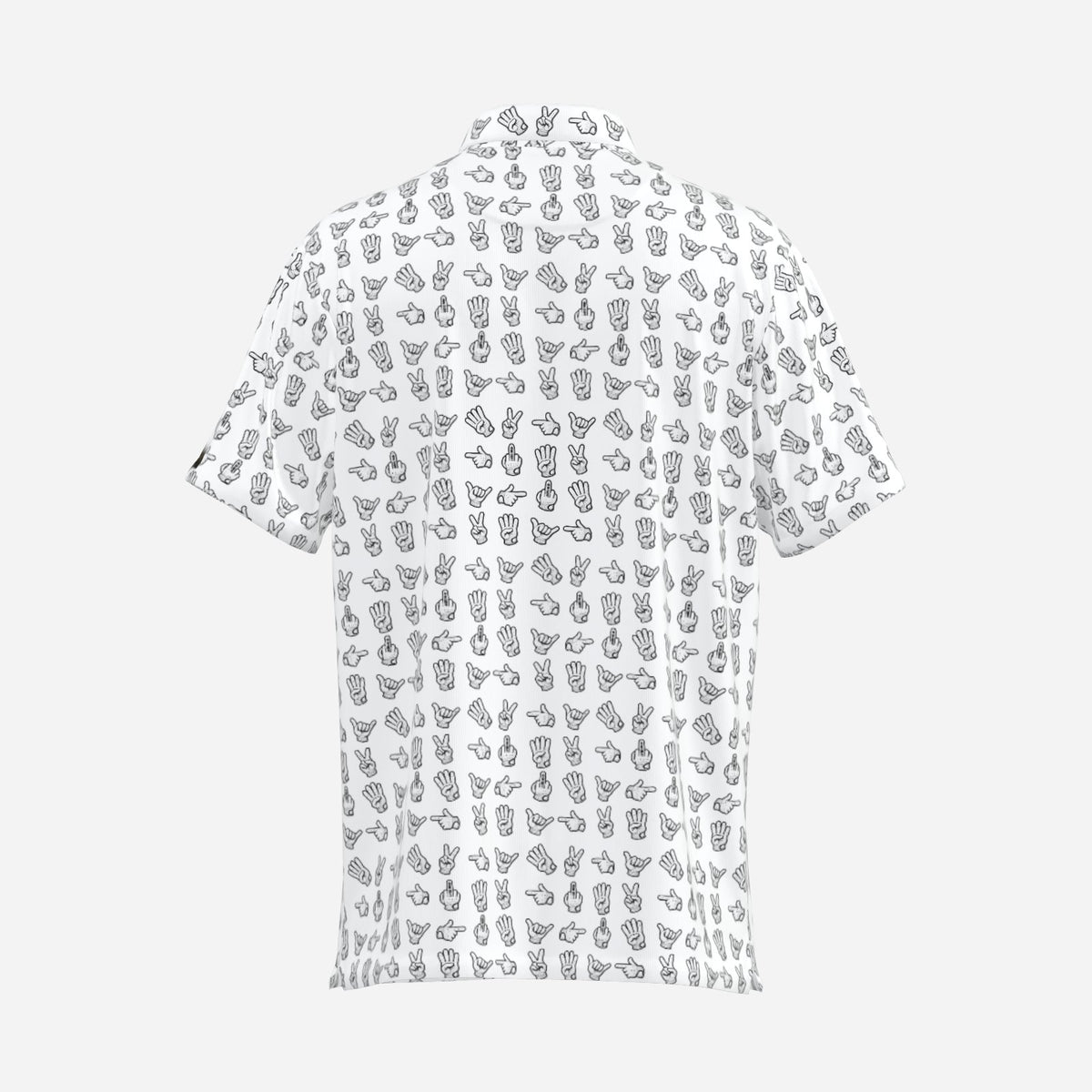 Talk to the Glove men's premium golf polo by Iron Sight Golf, product view 2