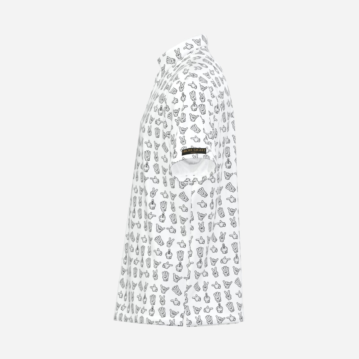 Talk to the Glove men's premium golf polo by Iron Sight Golf, product view 3