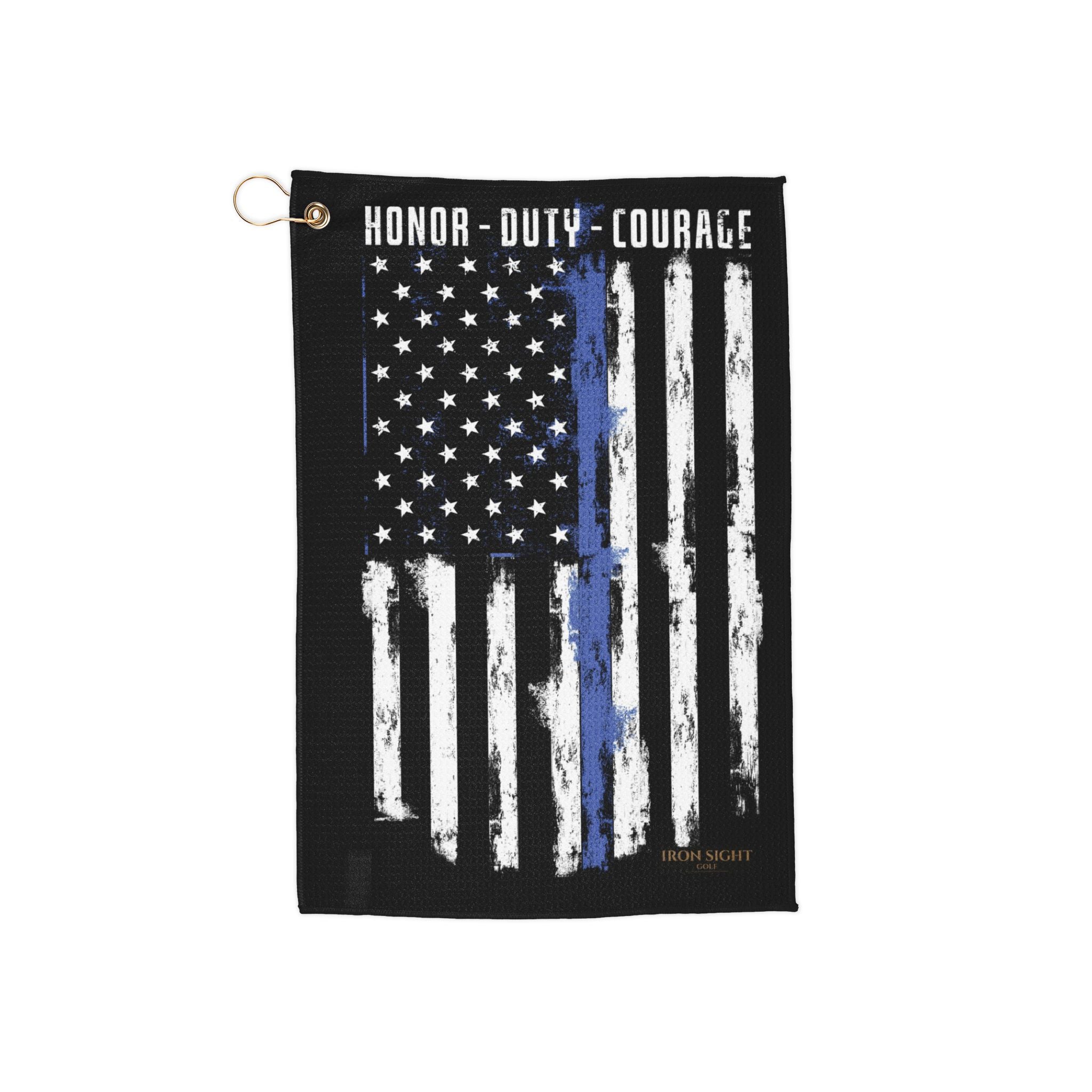 Thin Blue Line Flag Golf Towel Honor Duty Courage - image 1