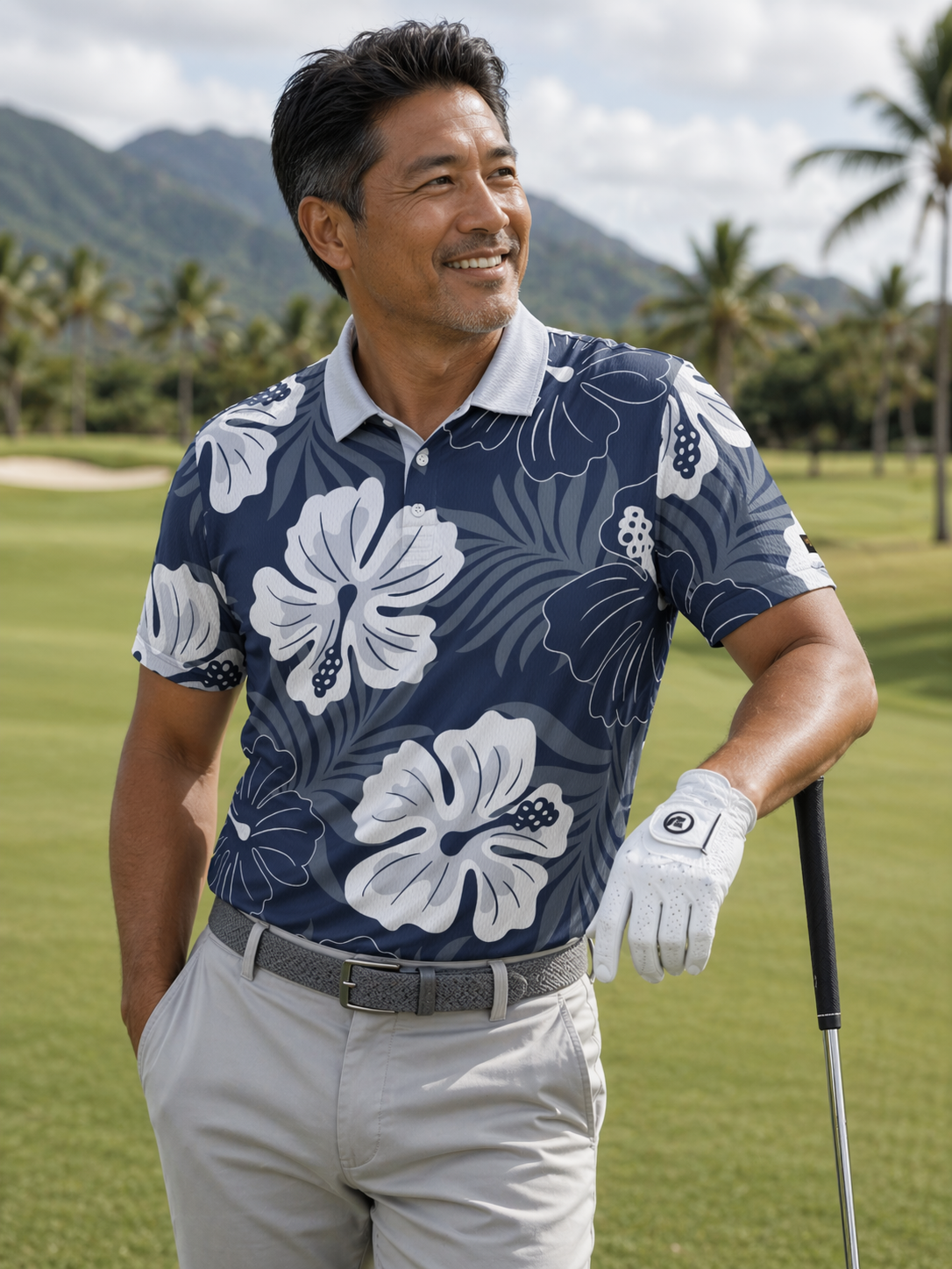 Tropical Oasis Performance Golf Polo - image 1