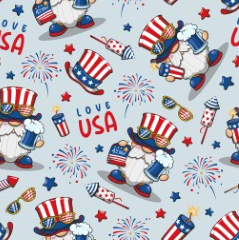 Uncle Sam 4th of July Performance Golf Polo pattern - image 2