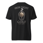Iron Sight Golf Barrel Logo Cotton Tee - Premium Comfort Iron Sight Golf Tee - Iron Sight Golf