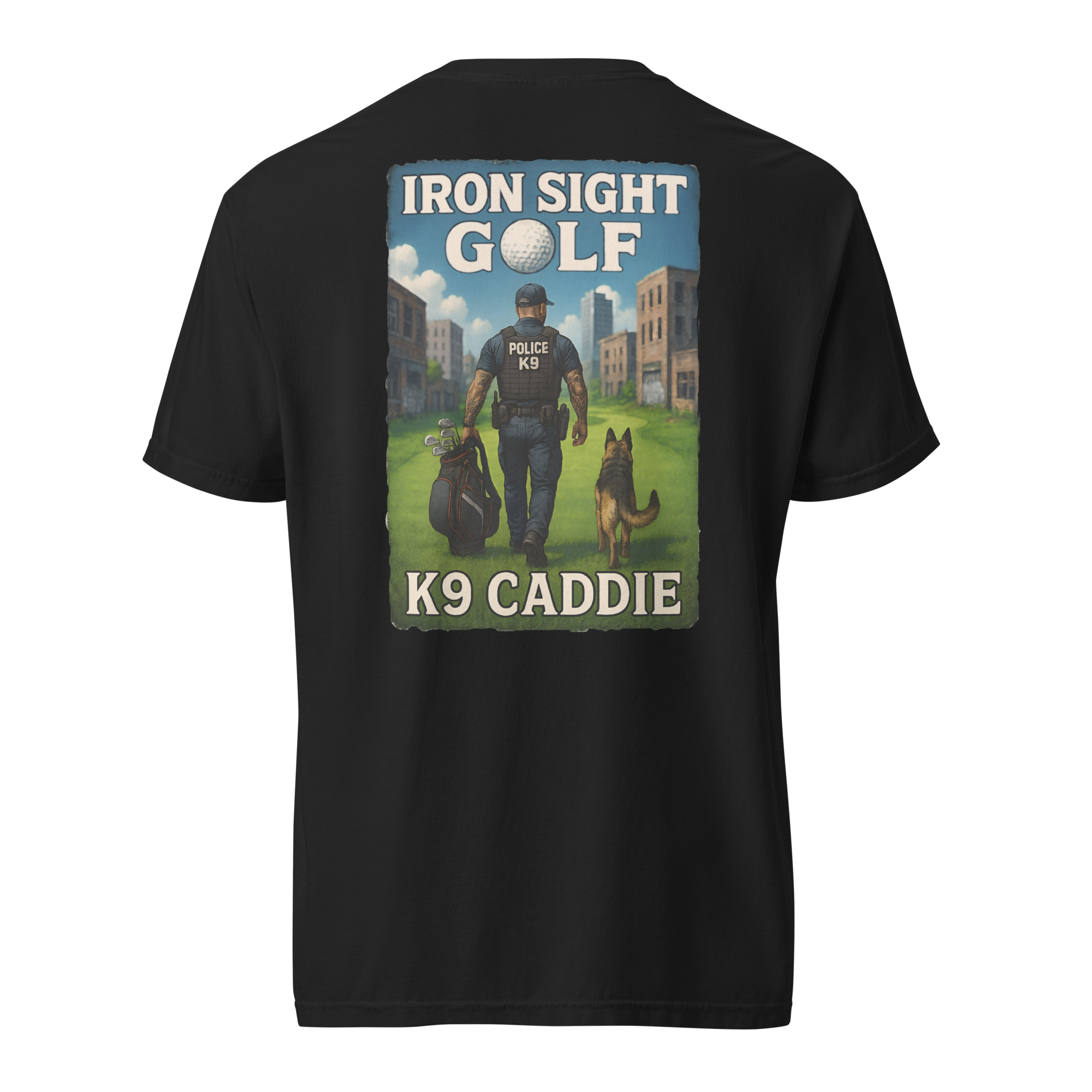 Police K9 Caddie Cotten Tee - Iron Sight Golf