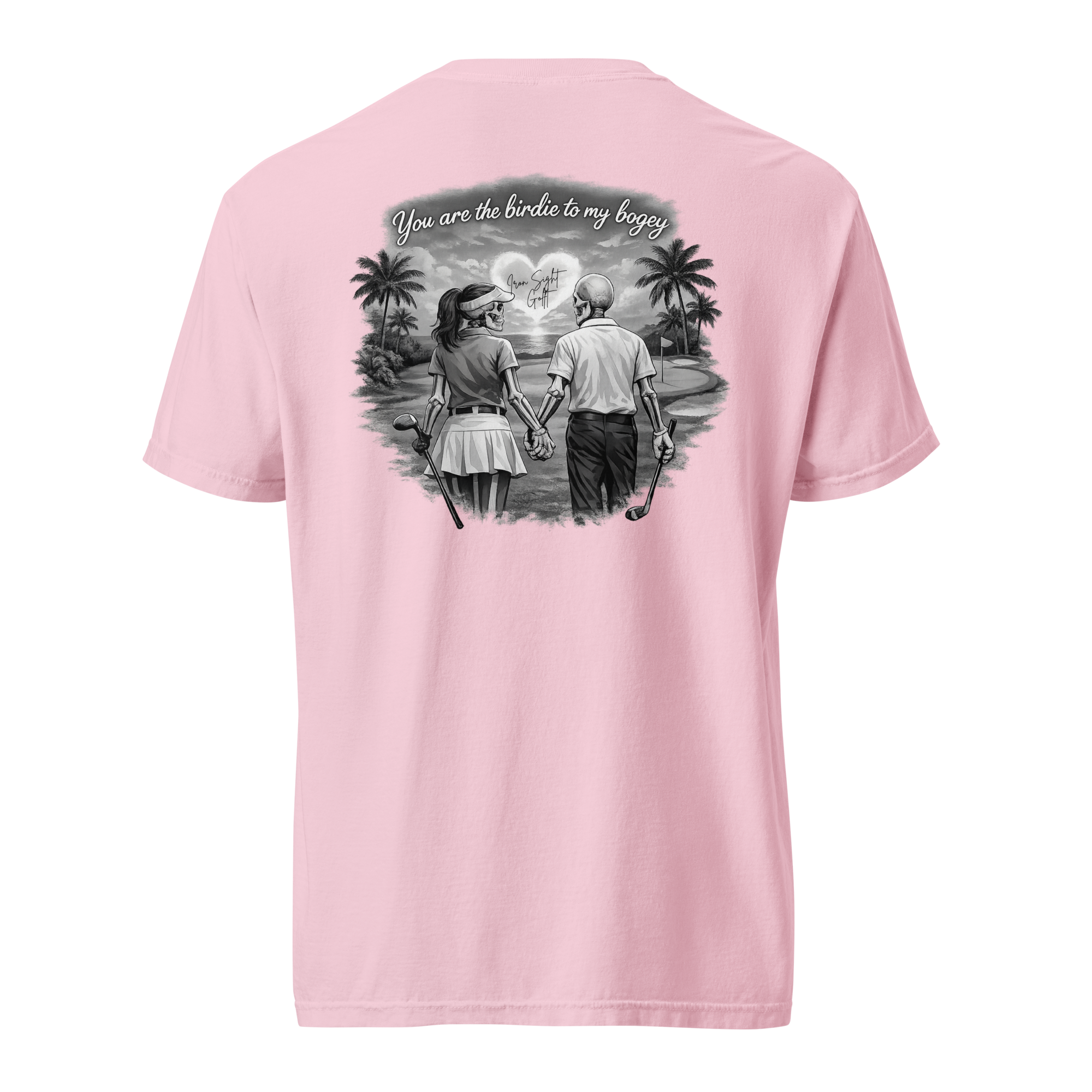 Valentine's Golf Cotton Tee - Birdie to My Bogey Design - Iron Sight Golf