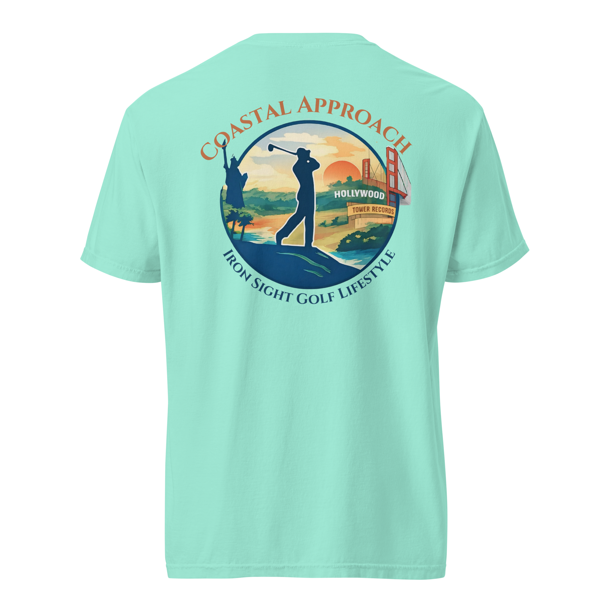 Coastal Approach Cotton Tee - Comfort Meets Style for Ultimate Relaxation - Iron Sight Golf