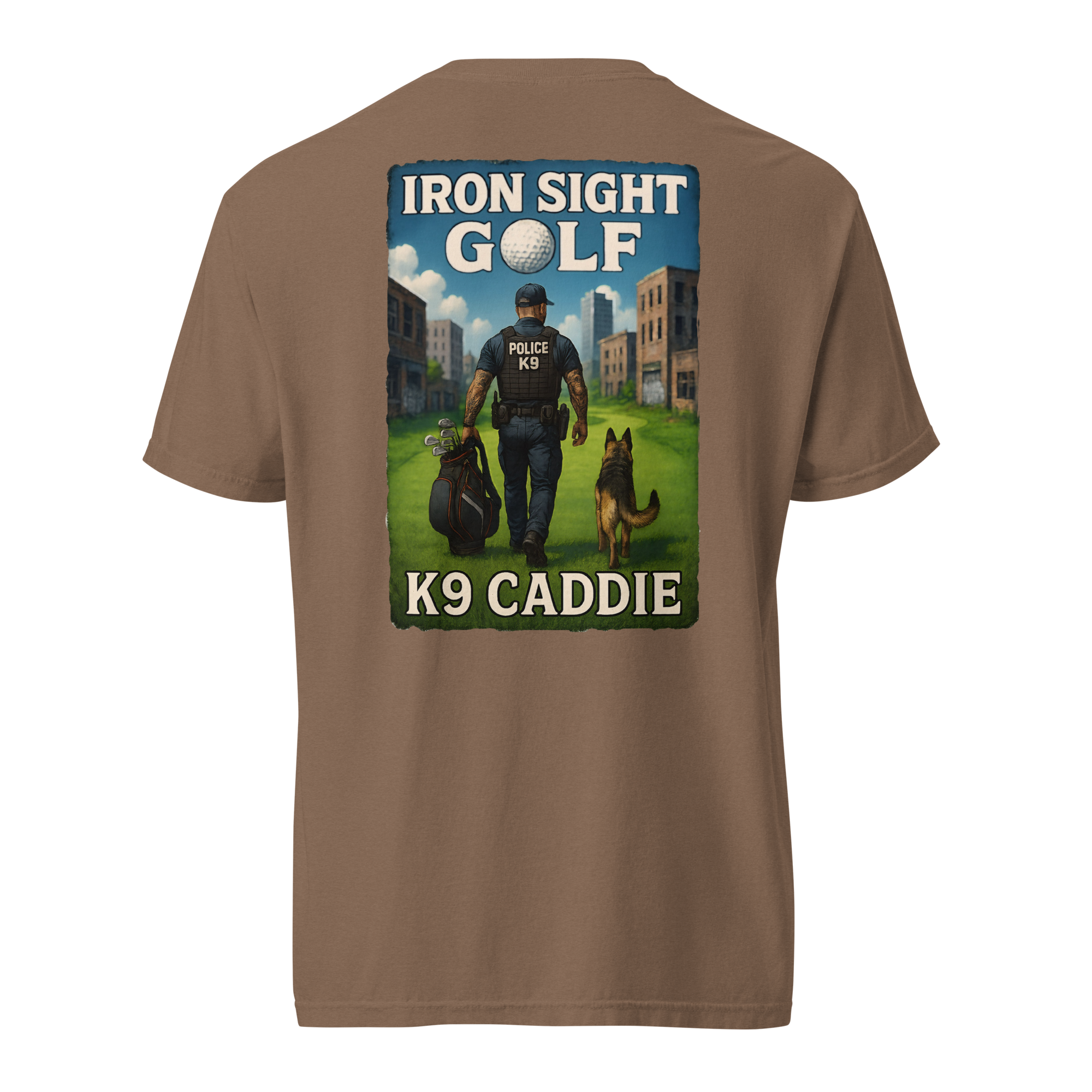Police K9 Caddie Cotten Tee - Iron Sight Golf