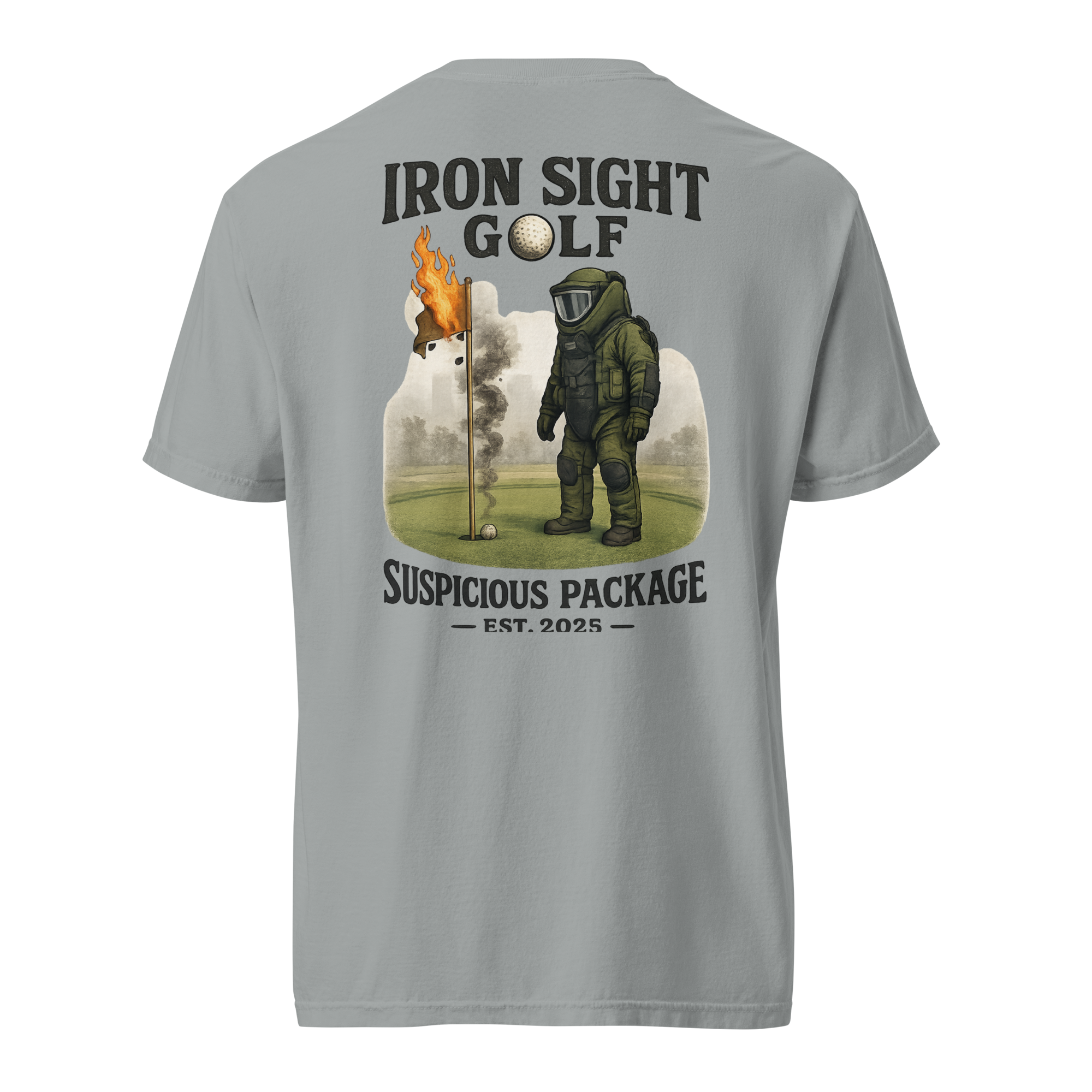 Suspicious Package Cotton Tee - Iron Sight Golf