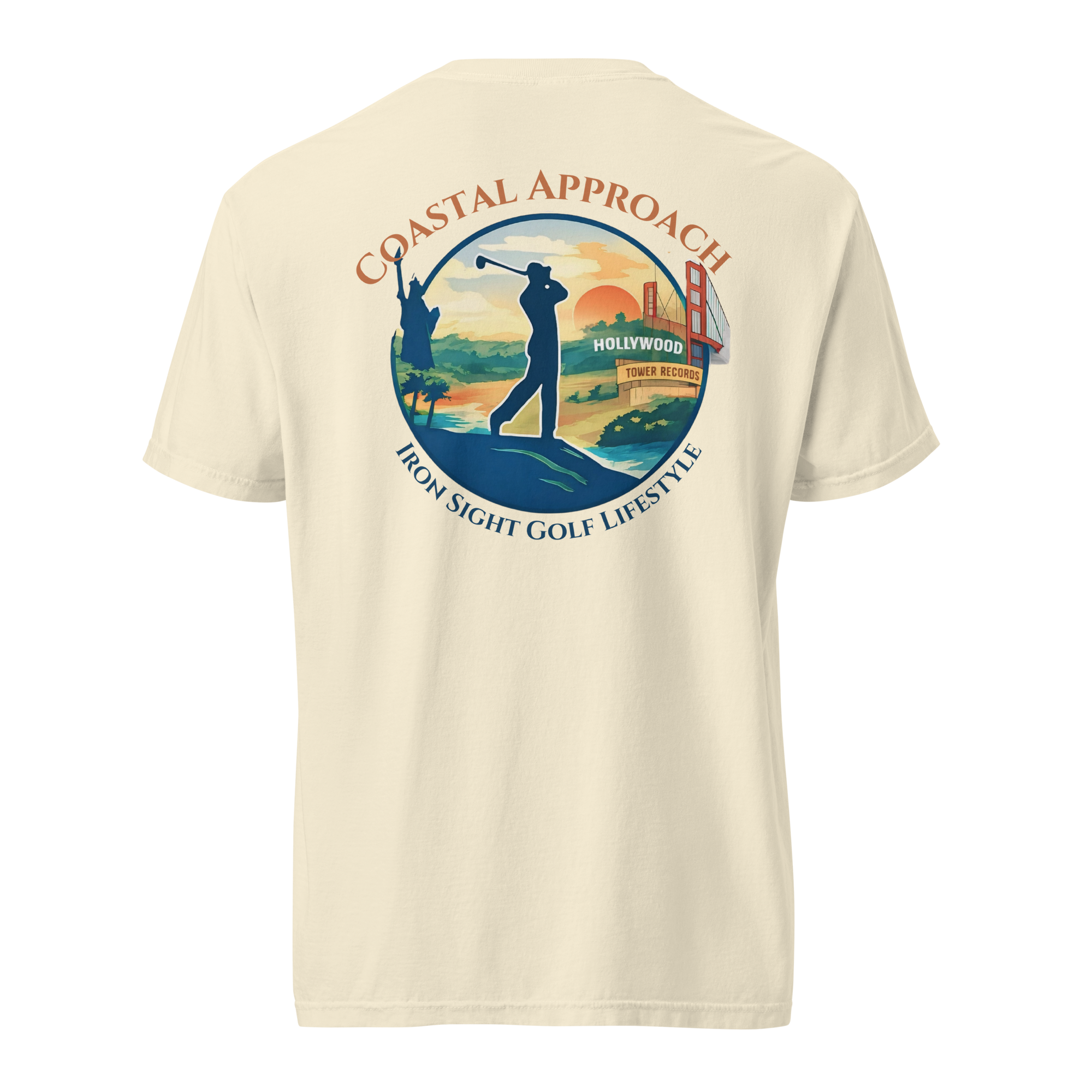 Coastal Approach Cotton Tee - Comfort Meets Style for Ultimate Relaxation - Iron Sight Golf