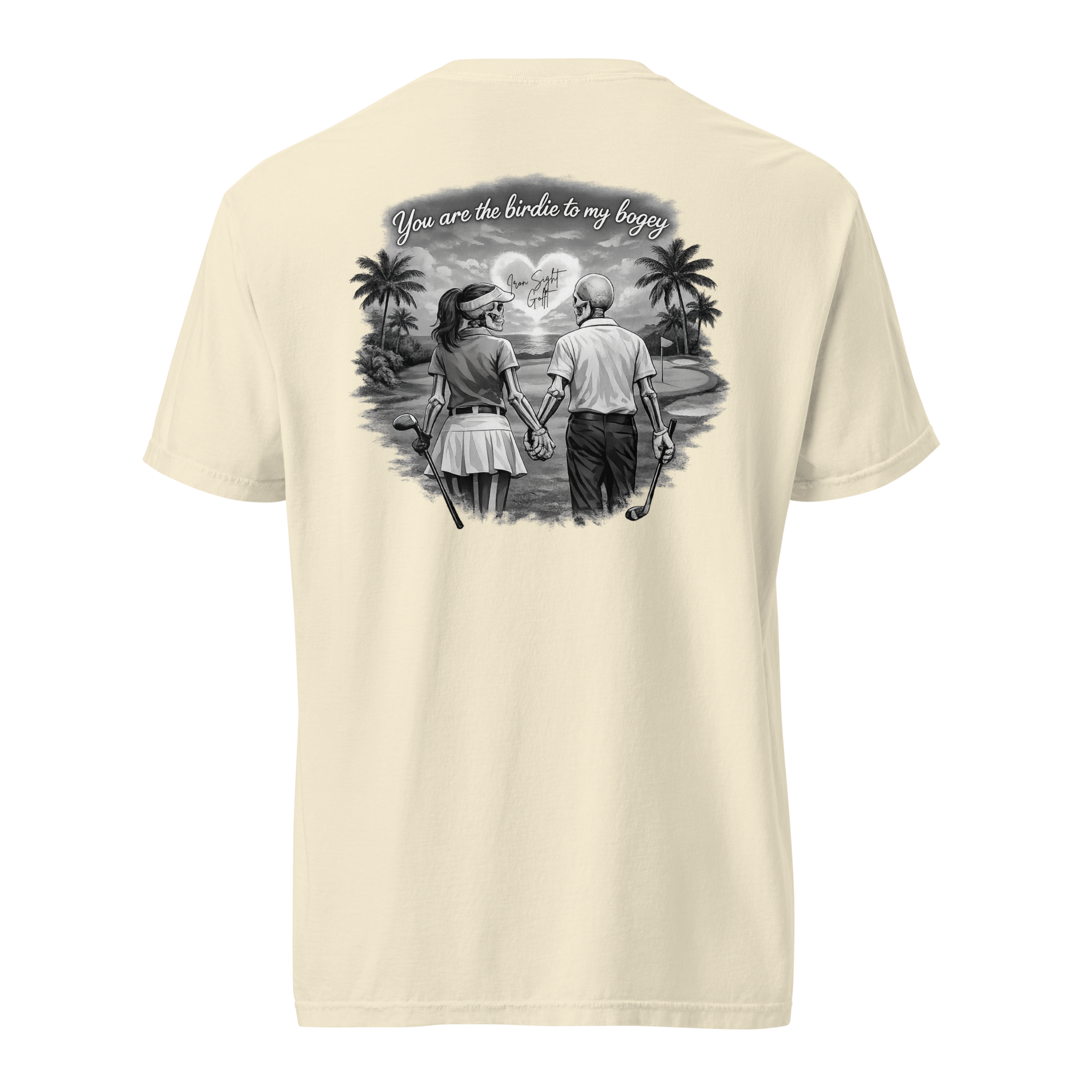 Valentine's Golf Cotton Tee - Birdie to My Bogey Design - Iron Sight Golf