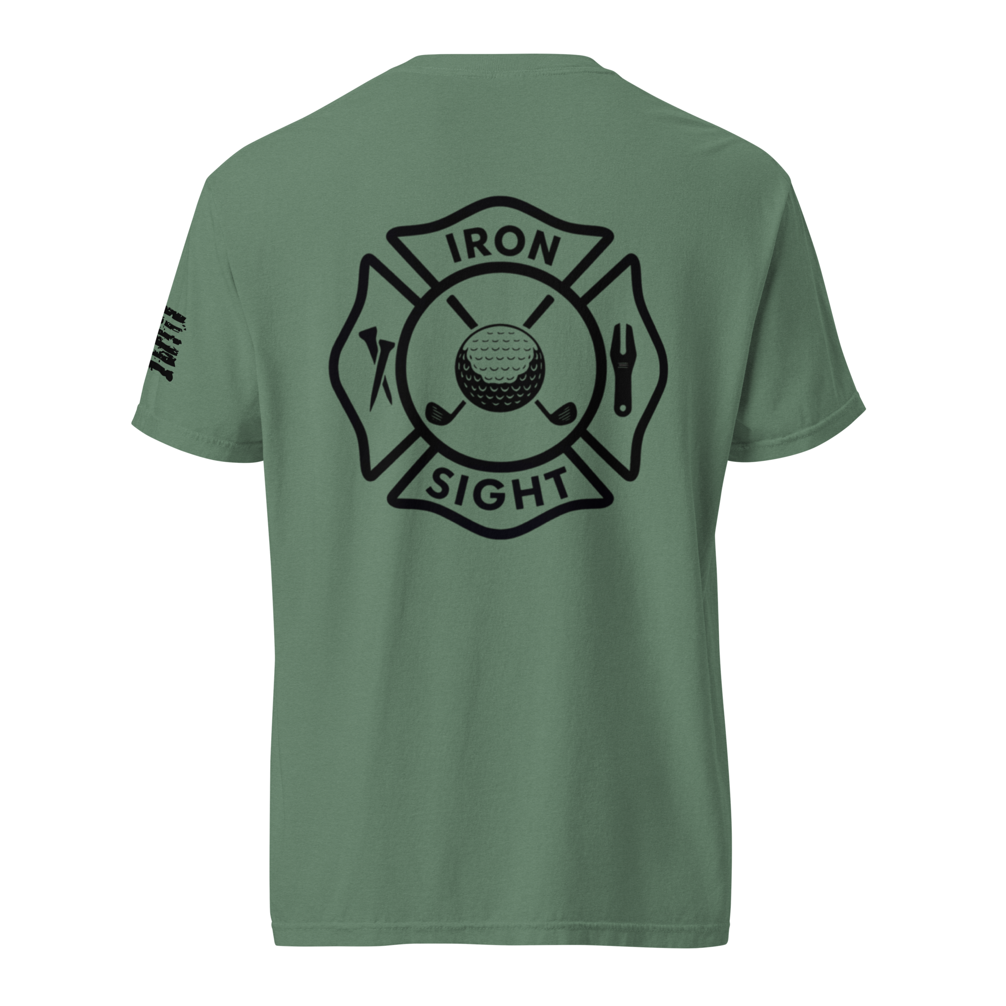 Firefighter T-shirt - Cotton Tee with Bold Firefighter Logo - Iron Sight Golf