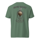 Iron Sight Golf Barrel Logo Cotton Tee - Premium Comfort Iron Sight Golf Tee - Iron Sight Golf