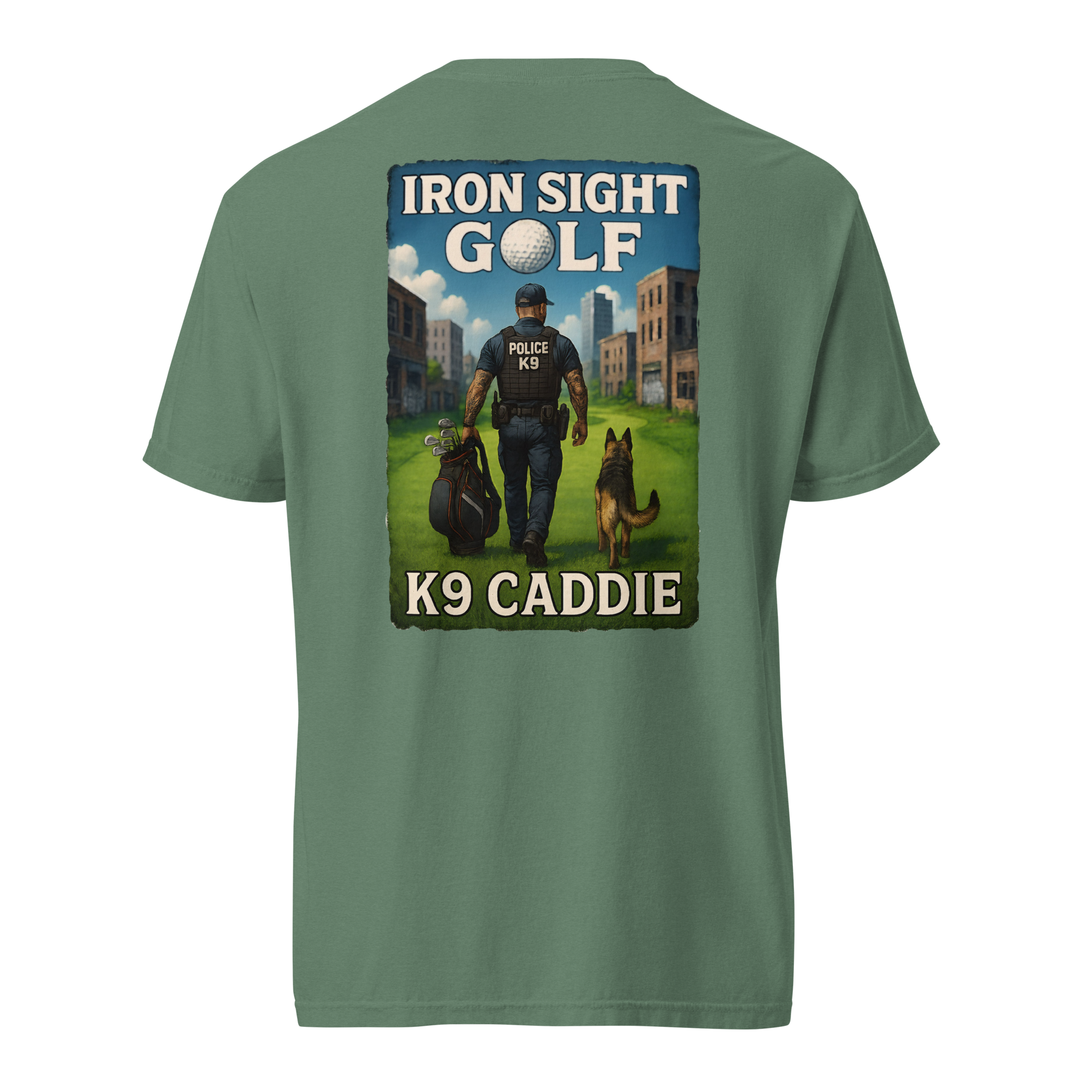 Police K9 Caddie Cotten Tee - Iron Sight Golf
