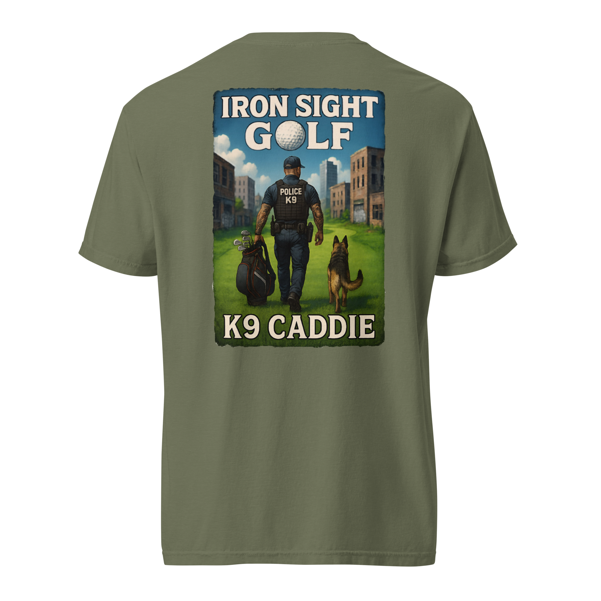 Police K9 Caddie Cotten Tee - Iron Sight Golf