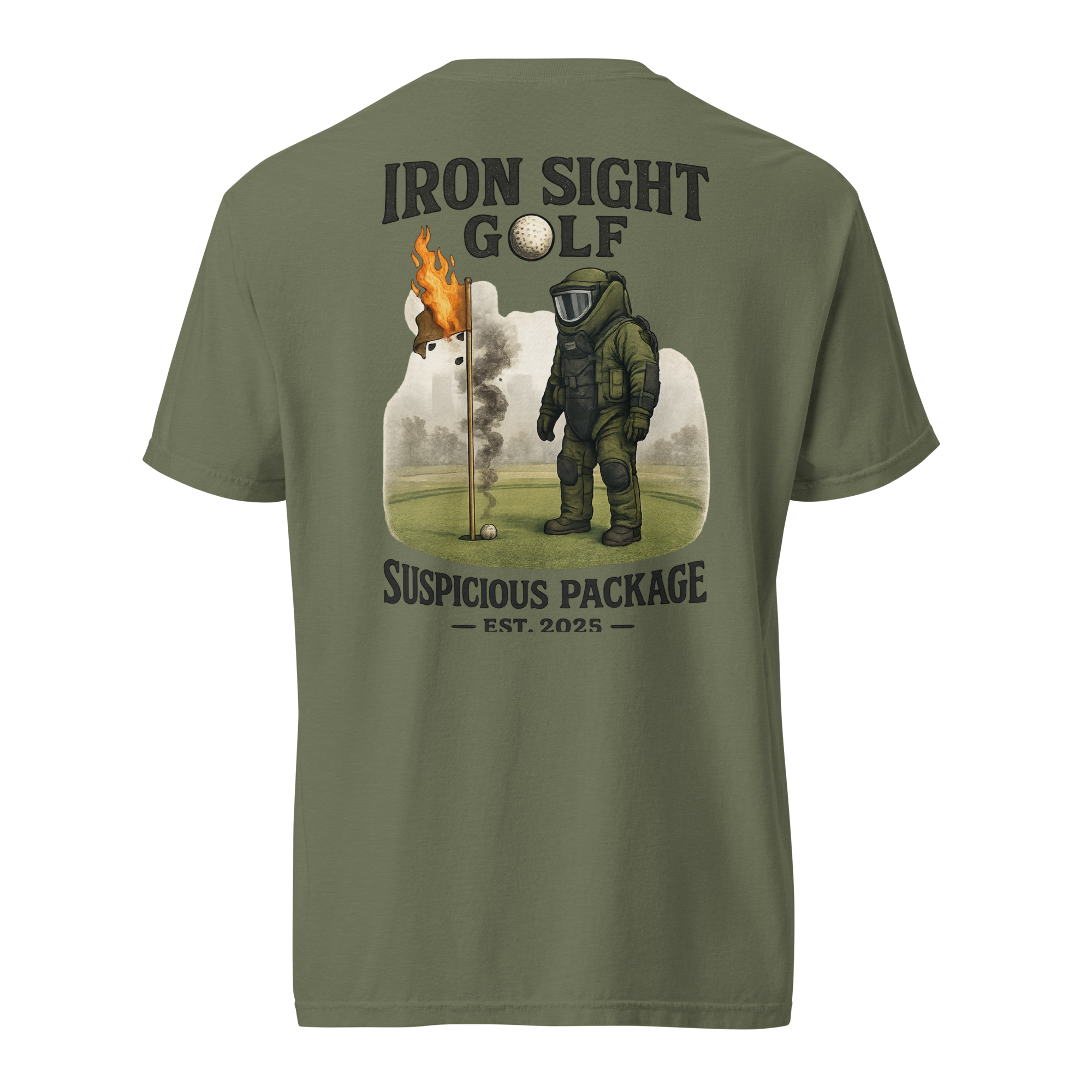 Suspicious Package Cotton Tee - Iron Sight Golf