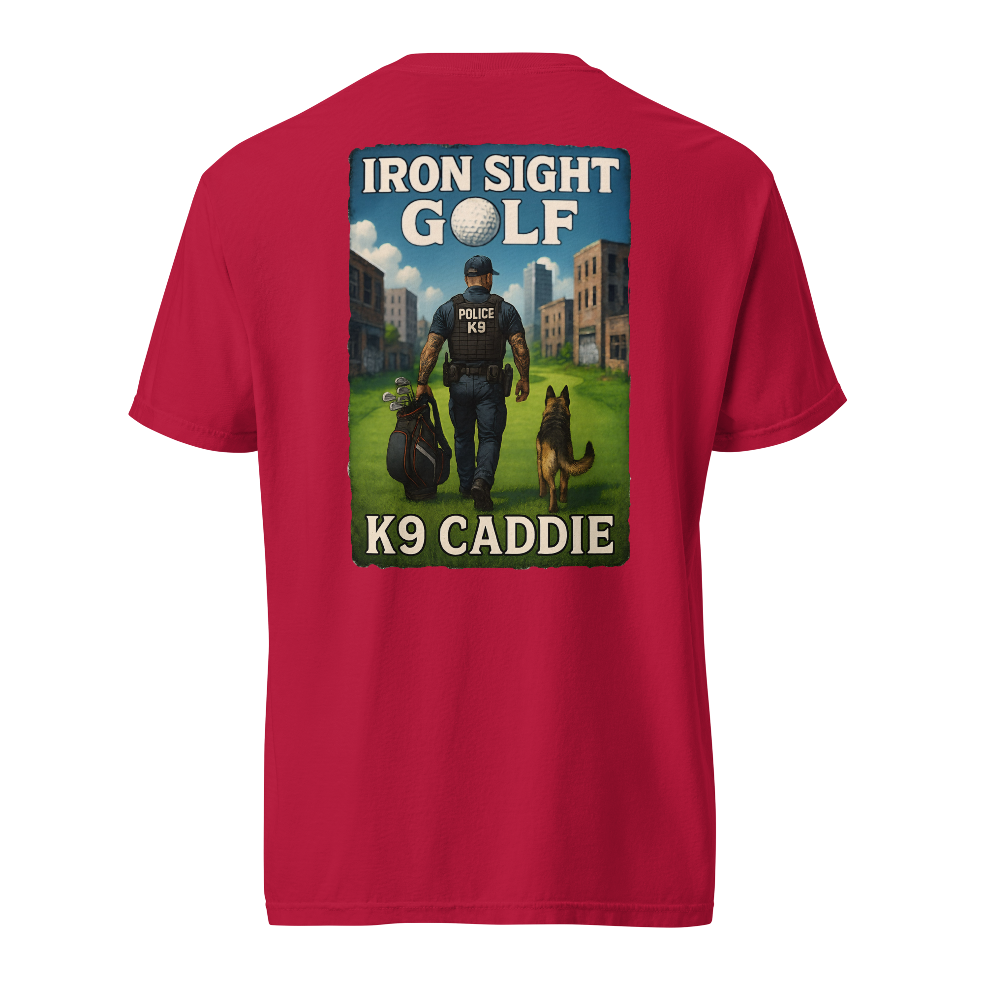 Police K9 Caddie Cotten Tee - Iron Sight Golf