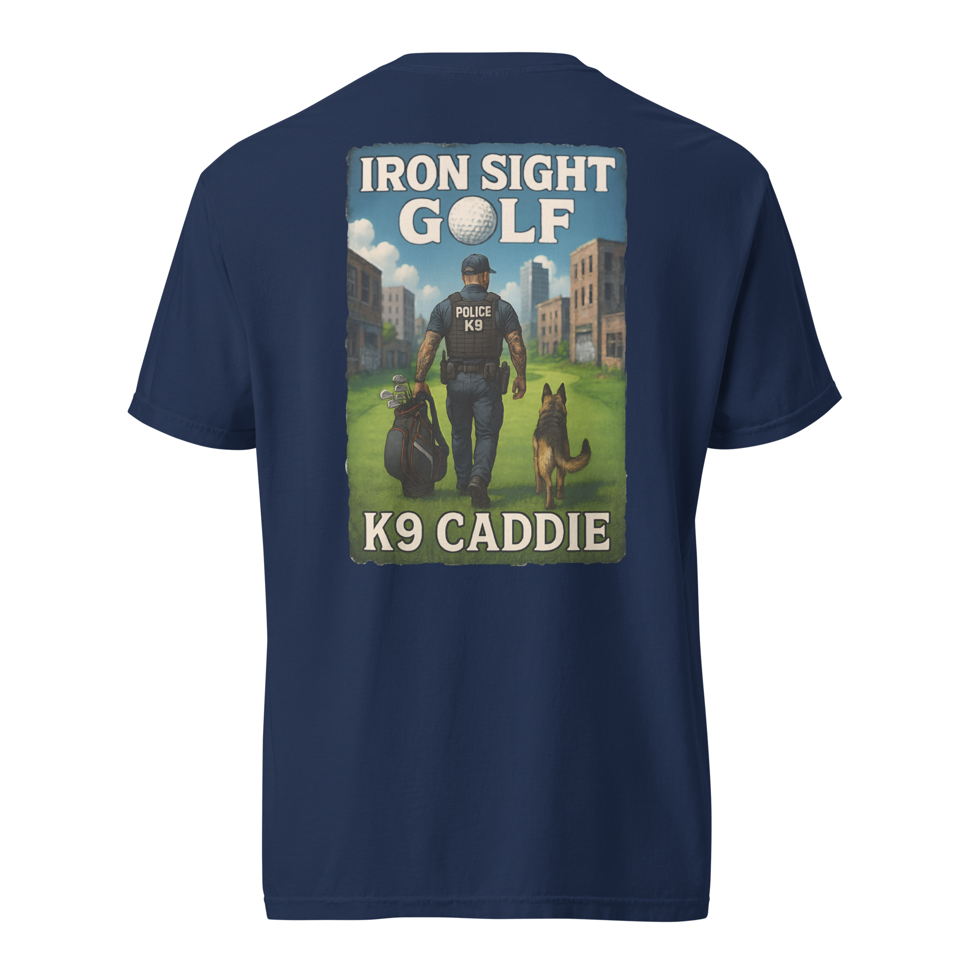 Police K9 Caddie Cotten Tee - Iron Sight Golf