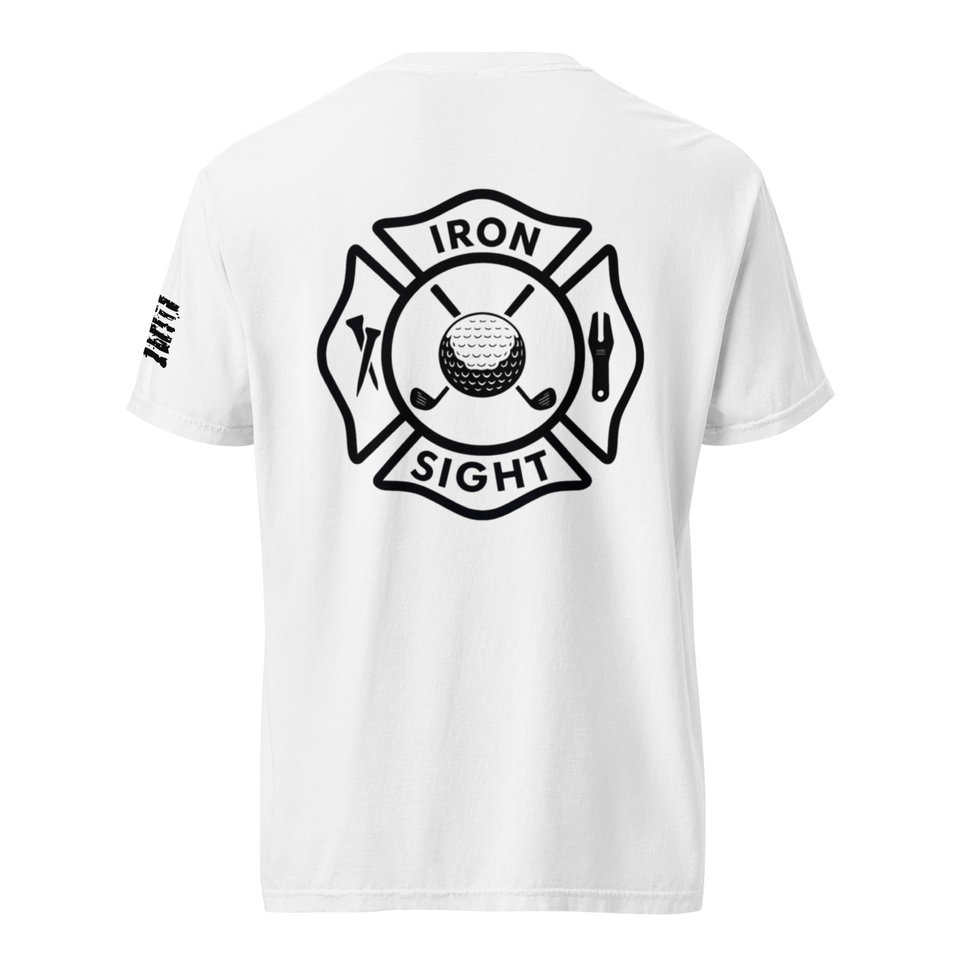 Firefighter T-shirt - Cotton Tee with Bold Firefighter Logo - Iron Sight Golf