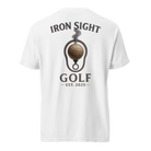 Iron Sight Golf Barrel Logo Cotton Tee - Premium Comfort Iron Sight Golf Tee - Iron Sight Golf