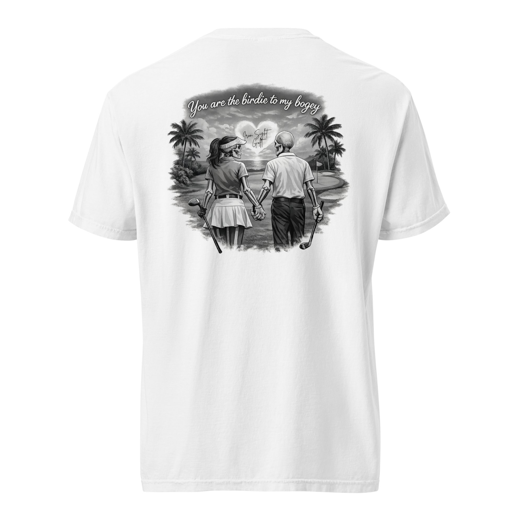 Valentine's Golf Cotton Tee - Birdie to My Bogey Design - Iron Sight Golf