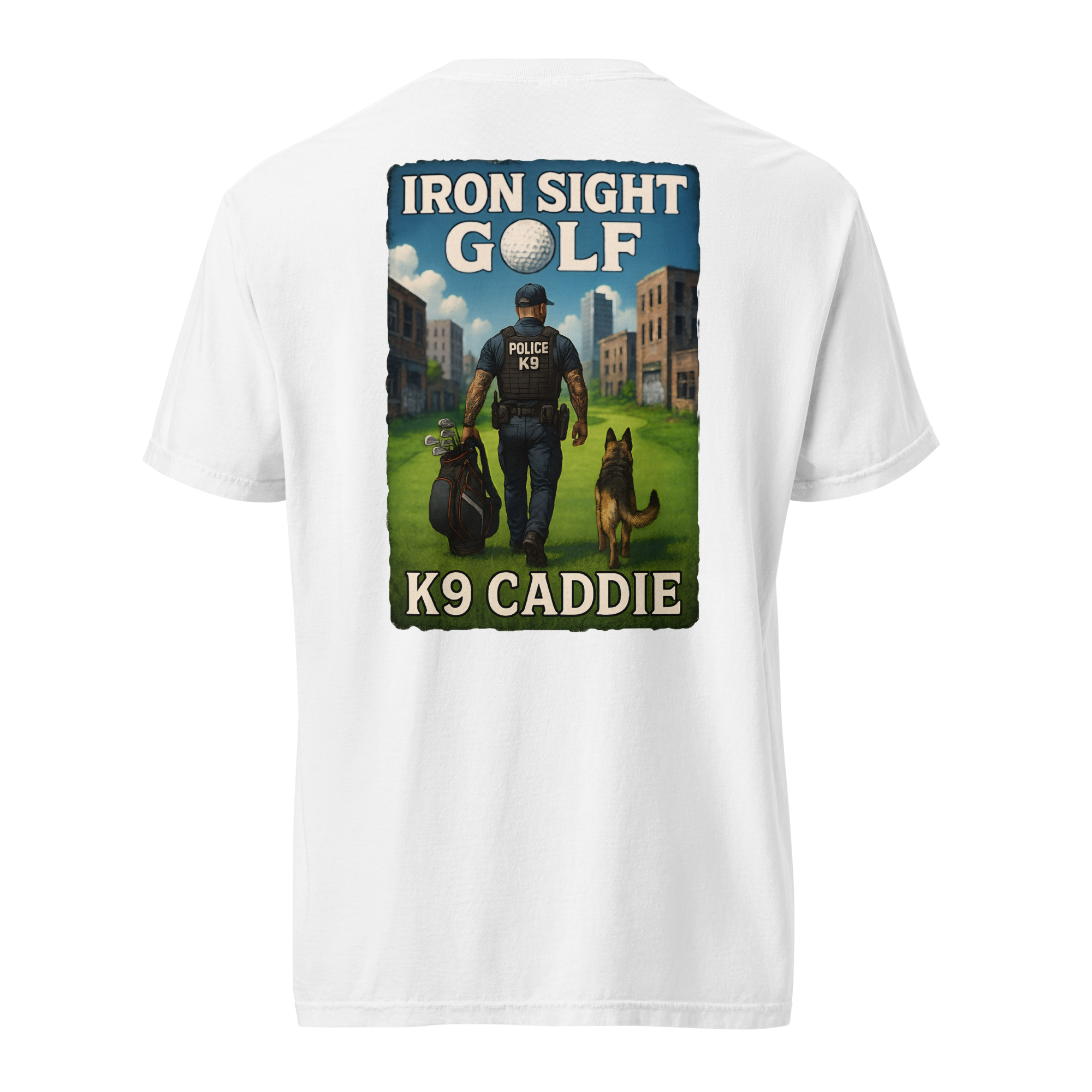 Police K9 Caddie Cotten Tee - Iron Sight Golf