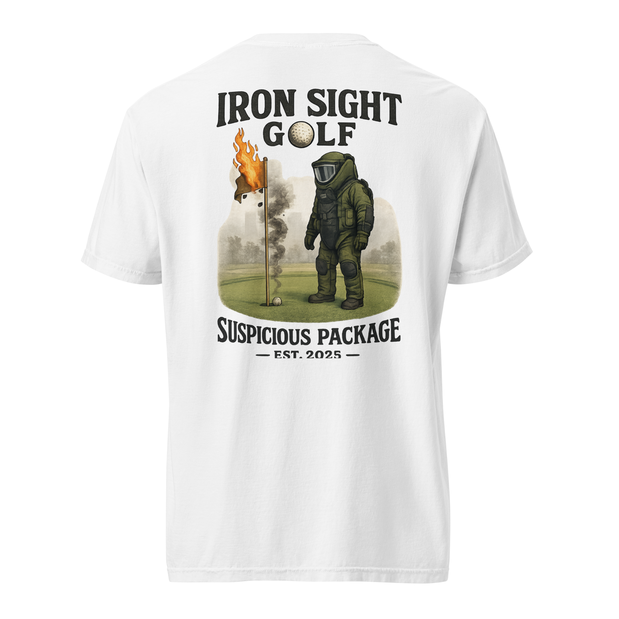 Suspicious Package Cotton Tee - Iron Sight Golf