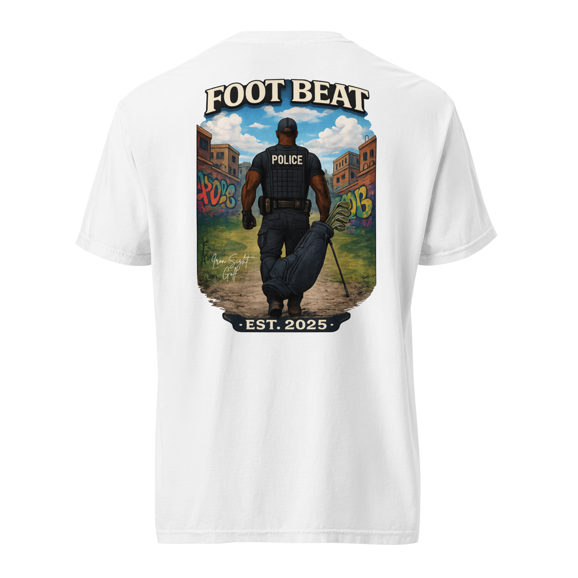 Police Officer Foot beat Cotton Tee - Iron Sight Golf