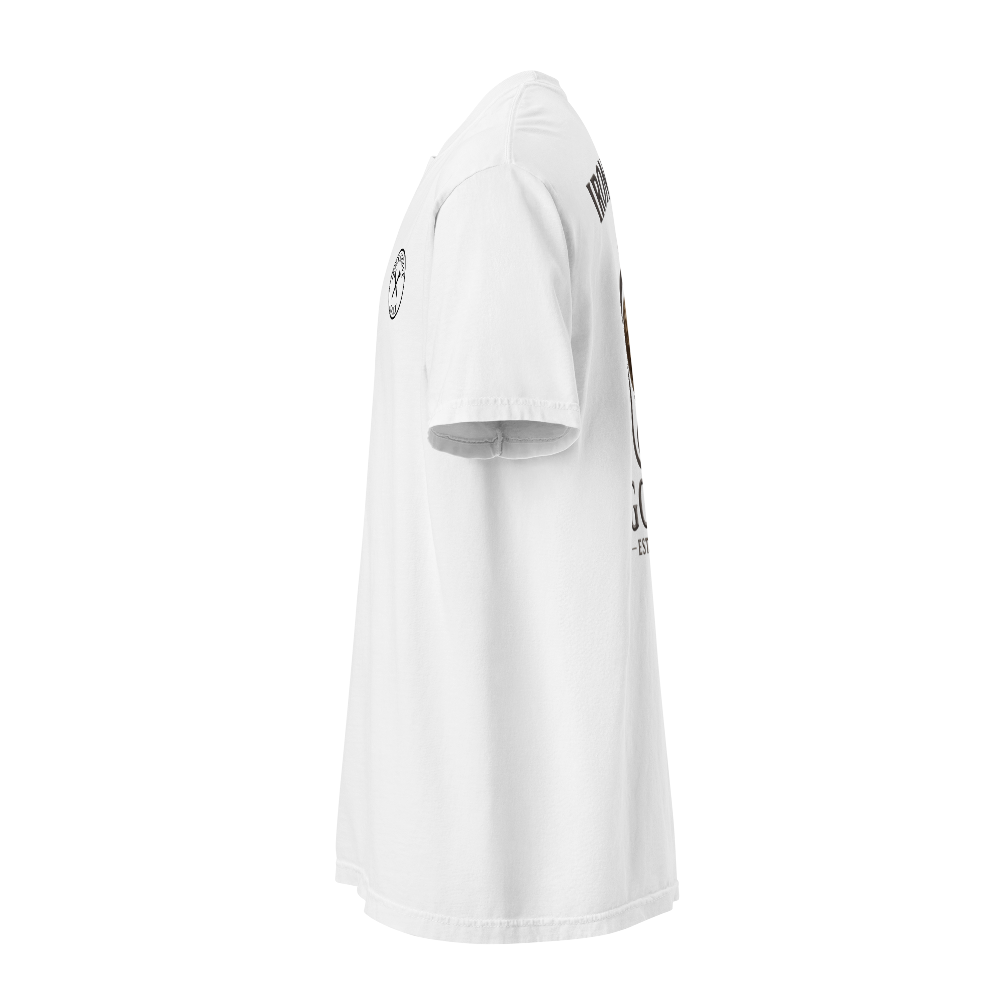 Iron Sight Golf Barrel Logo Cotton Tee - Premium Comfort Iron Sight Golf Tee - Iron Sight Golf