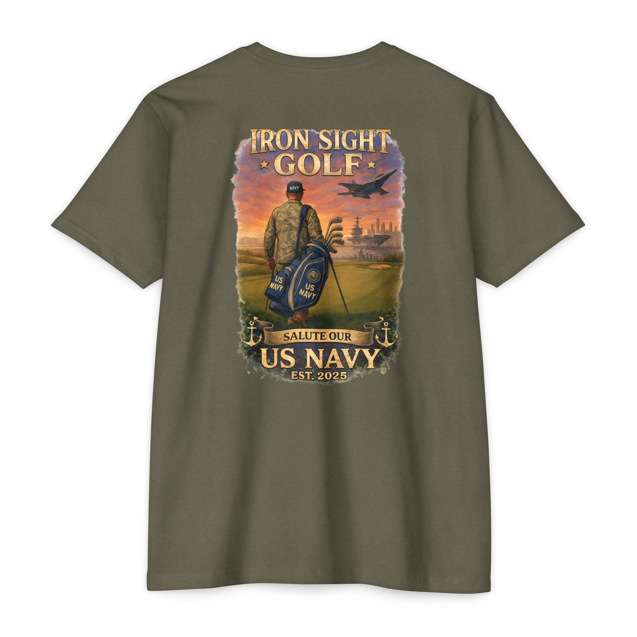 US Navy Salute to Service Iron Sight Golf T-Shirt - image 3