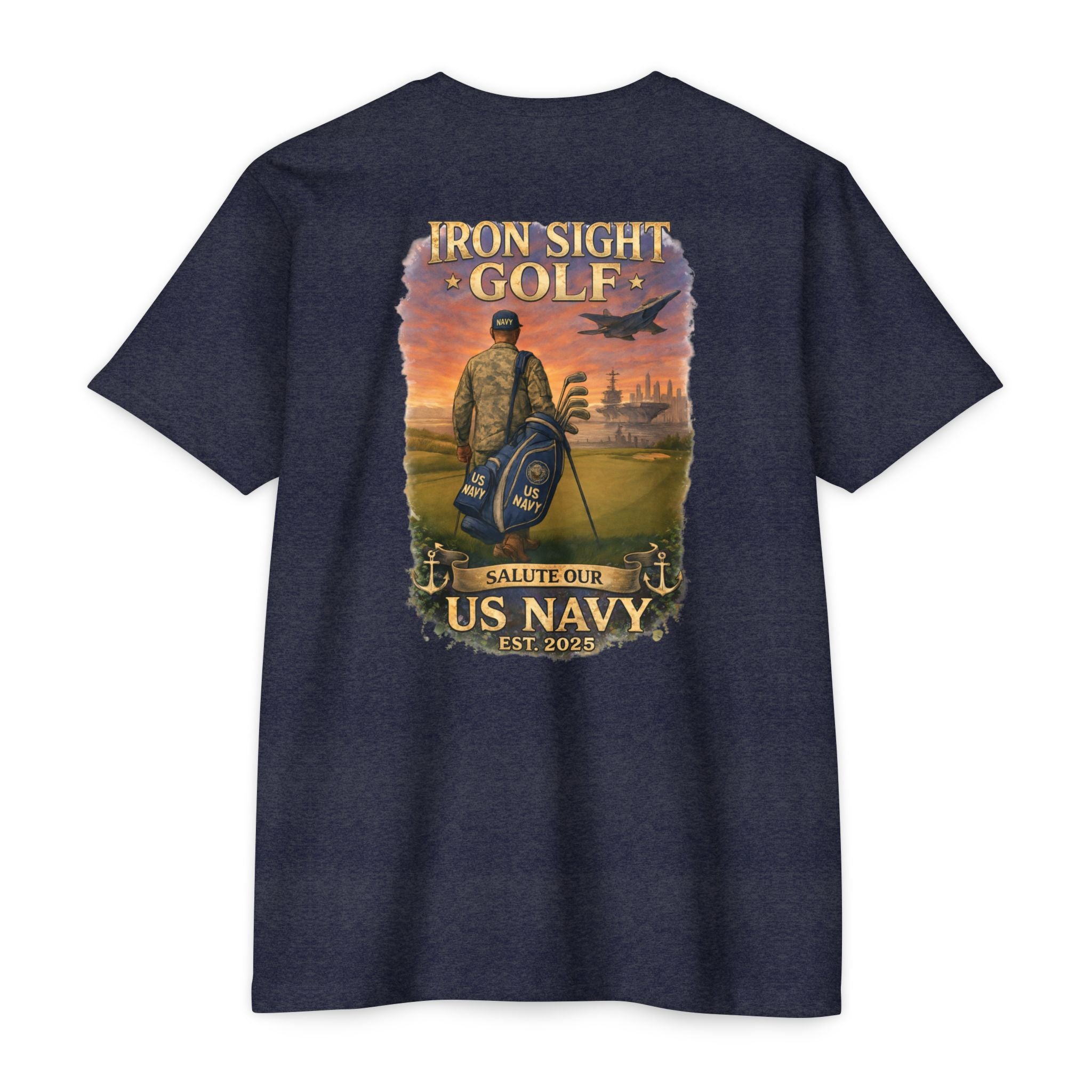 US Navy Salute to Service Iron Sight Golf T-Shirt - image 8