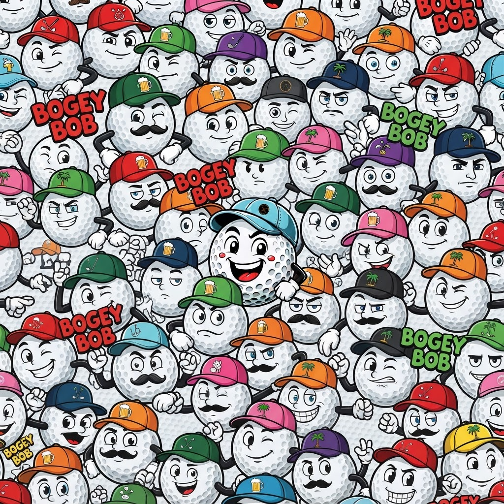 Wheres Bogey Bob Performance Golf Polo pattern - image 2